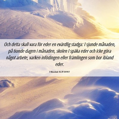 Picture 06 - 3 Mosebok 16:29 SV1917 - Och detta skall vara för eder en evärdlig - Bible Verse Picture