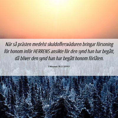Picture 06 - 3 Mosebok 19:22 SV1917 - När så prästen medelst skuldoffersväduren - Bible Verse Picture