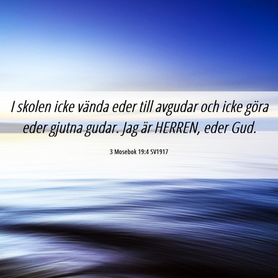 Picture 06 - 3 Mosebok 19:4 SV1917 - I skolen icke vända eder till avgudar och icke - Bible Verse Picture