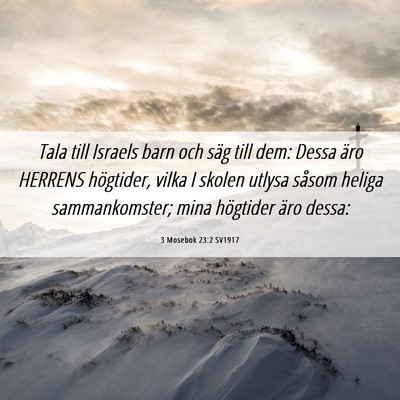 Picture 06 - 3 Mosebok 23:2 SV1917 - Tala till Israels barn och säg till dem: Dessa - Bible Verse Picture