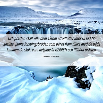 Picture 06 - 3 Mosebok 23:20 SV1917 - Och prästen skall vifta dem såsom ett viftoffer - Bible Verse Picture