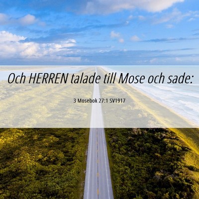 Picture 06 - 3 Mosebok 27:1 SV1917 - Och HERREN talade till Mose och - Bible Verse Picture