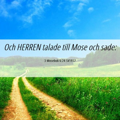 Picture 06 - 3 Mosebok 6:24 SV1917 - Och HERREN talade till Mose och - Bible Verse Picture