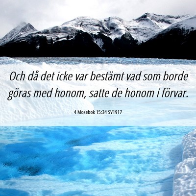 Picture 06 - 4 Mosebok 15:34 SV1917 - Och då det icke var bestämt vad som borde - Bible Verse Picture