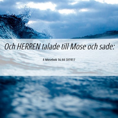 Picture 06 - 4 Mosebok 16:44 SV1917 - Och HERREN talade till Mose och - Bible Verse Picture