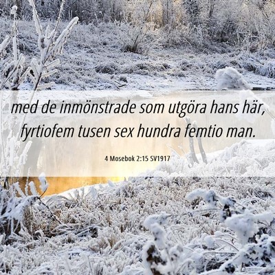 Picture 06 - 4 Mosebok 2:15 SV1917 - med de inmönstrade som utgöra hans här, - Bible Verse Picture