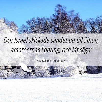 Picture 06 - 4 Mosebok 21:21 SV1917 - Och Israel skickade sändebud till Sihon, - Bible Verse Picture
