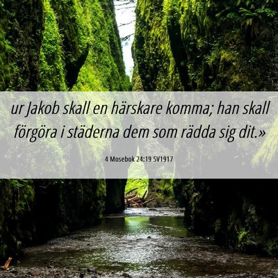 Picture 06 - 4 Mosebok 24:19 SV1917 - ur Jakob skall en härskare komma; han skall - Bible Verse Picture