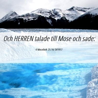 Picture 06 - 4 Mosebok 25:16 SV1917 - Och HERREN talade till Mose och - Bible Verse Picture