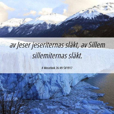 Picture 06 - 4 Mosebok 26:49 SV1917 - av Jeser jeseriternas släkt, av Sillem - Bible Verse Picture