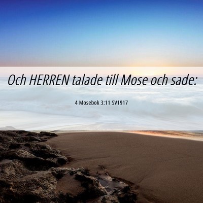 Picture 06 - 4 Mosebok 3:11 SV1917 - Och HERREN talade till Mose och - Bible Verse Picture