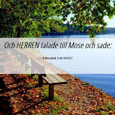 Picture 06 - 4 Mosebok 3:44 SV1917 - Och HERREN talade till Mose och - Bible Verse Picture