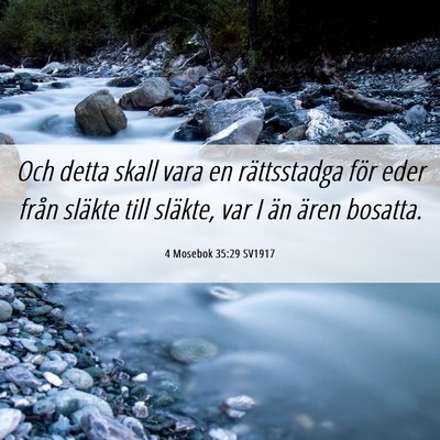 Picture 06 - 4 Mosebok 35:29 SV1917 - Och detta skall vara en rättsstadga för eder - Bible Verse Picture