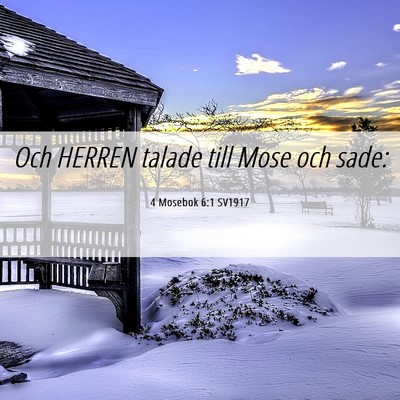 Picture 06 - 4 Mosebok 6:1 SV1917 - Och HERREN talade till Mose och - Bible Verse Picture