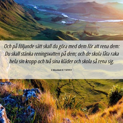 Picture 06 - 4 Mosebok 8:7 SV1917 - Och på följande sätt skall du göra med dem - Bible Verse Picture