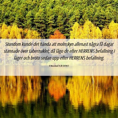 Picture 06 - 4 Mosebok 9:20 SV1917 - Stundom kunde det hända att molnskyn allenast - Bible Verse Picture