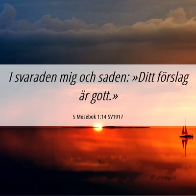 Picture 06 - 5 Mosebok 1:14 SV1917 - I svaraden mig och saden: »Ditt förslag är - Bible Verse Picture