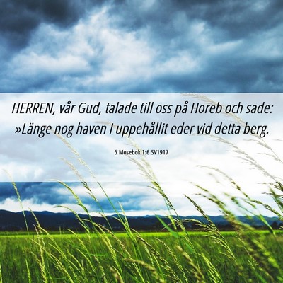 Picture 06 - 5 Mosebok 1:6 SV1917 - HERREN, vår Gud, talade till oss på Horeb och - Bible Verse Picture