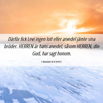 Picture 06 - 5 Mosebok 10:9 SV1917 - Därför fick Levi ingen lott eller arvedel - Bible Verse Picture