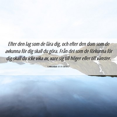 Picture 06 - 5 Mosebok 17:11 SV1917 - Efter den lag som de lära dig, och efter den dom - Bible Verse Picture