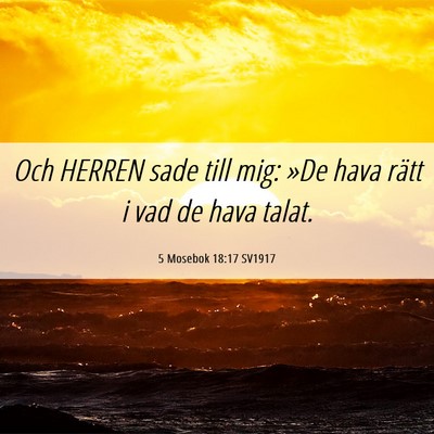 Picture 06 - 5 Mosebok 18:17 SV1917 - Och HERREN sade till mig: »De hava rätt i vad - Bible Verse Picture