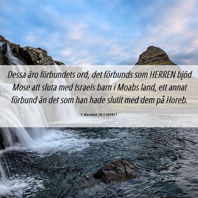 Picture 06 - 5 Mosebok 29:1 SV1917 - Dessa äro förbundets ord, det förbunds som - Bible Verse Picture