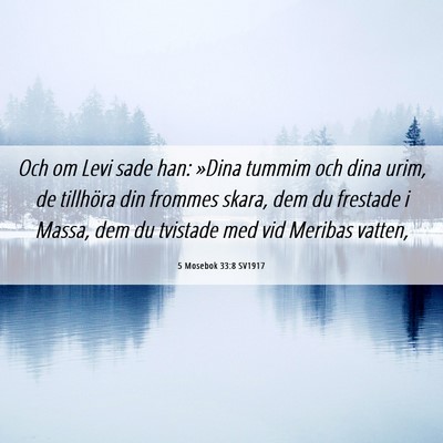 Picture 06 - 5 Mosebok 33:8 SV1917 - Och om Levi sade han: »Dina tummim och dina - Bible Verse Picture