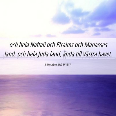 Picture 06 - 5 Mosebok 34:2 SV1917 - och hela Naftali och Efraims och Manasses land, - Bible Verse Picture