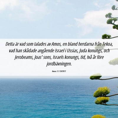 Picture 06 - Amos 1:1 SV1917 - Detta är vad som talades av Amos, en bland - Bible Verse Picture