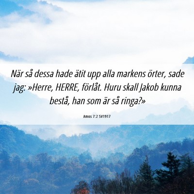Picture 06 - Amos 7:2 SV1917 - När så dessa hade ätit upp alla markens - Bible Verse Picture