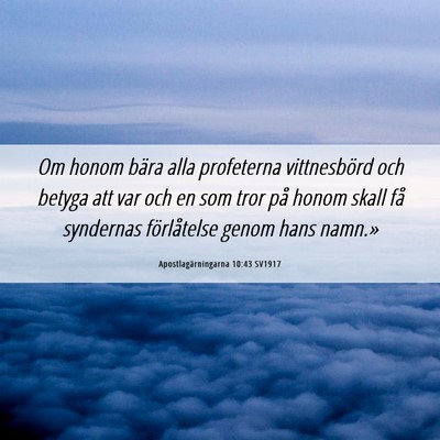 Picture 06 - Apostlagärningarna 10:43 SV1917 - Om honom bära alla profeterna vittnesbörd och - Bible Verse Picture