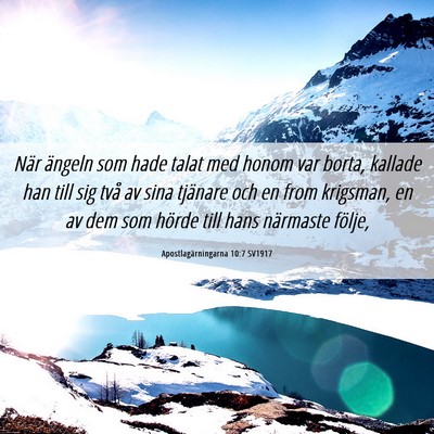 Picture 06 - Apostlagärningarna 10:7 SV1917 - När ängeln som hade talat med honom var borta, - Bible Verse Picture
