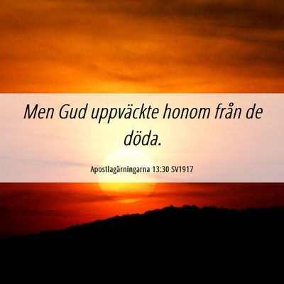 Picture 06 - Apostlagärningarna 13:30 SV1917 - Men Gud uppväckte honom från de - Bible Verse Picture