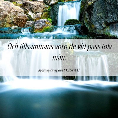 Picture 06 - Apostlagärningarna 19:7 SV1917 - Och tillsammans voro de vid pass tolv - Bible Verse Picture