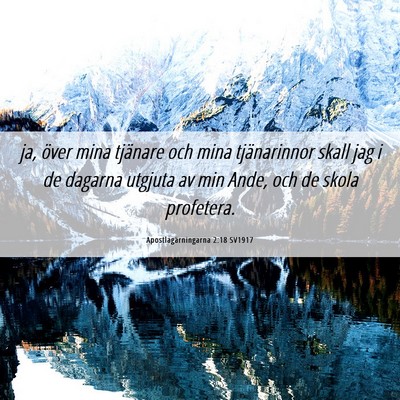 Picture 06 - Apostlagärningarna 2:18 SV1917 - ja, över mina tjänare och mina tjänarinnor - Bible Verse Picture