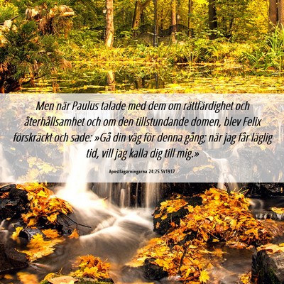 Picture 06 - Apostlagärningarna 24:25 SV1917 - Men när Paulus talade med dem om rättfärdighet - Bible Verse Picture