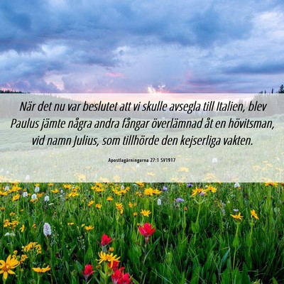 Picture 06 - Apostlagärningarna 27:1 SV1917 - När det nu var beslutet att vi skulle avsegla - Bible Verse Picture