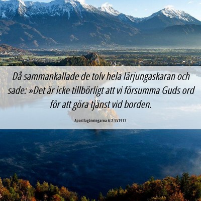 Picture 06 - Apostlagärningarna 6:2 SV1917 - Då sammankallade de tolv hela lärjungaskaran - Bible Verse Picture