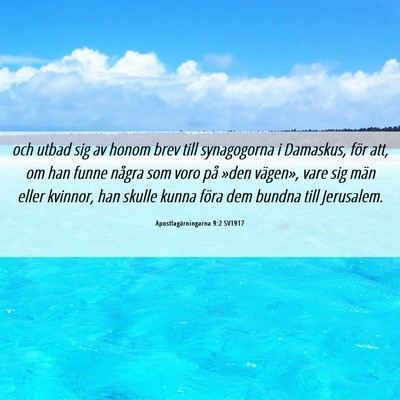 Picture 06 - Apostlagärningarna 9:2 SV1917 - och utbad sig av honom brev till synagogorna i - Bible Verse Picture