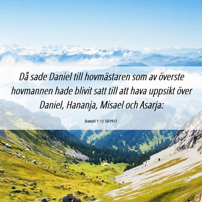 Picture 06 - Daniel 1:11 SV1917 - Då sade Daniel till hovmästaren som av överste - Bible Verse Picture