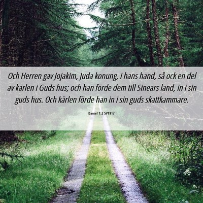 Picture 06 - Daniel 1:2 SV1917 - Och Herren gav Jojakim, Juda konung, i hans hand, - Bible Verse Picture