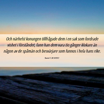 Picture 06 - Daniel 1:20 SV1917 - Och närhelst konungen tillfrågade dem i en sak - Bible Verse Picture