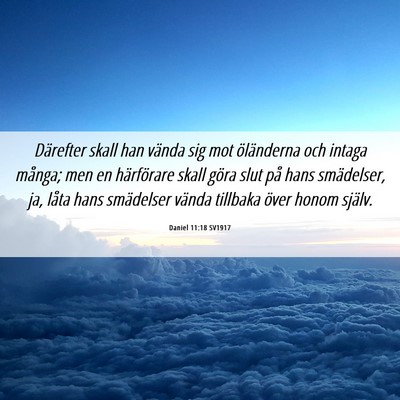 Picture 06 - Daniel 11:18 SV1917 - Därefter skall han vända sig mot öländerna - Bible Verse Picture