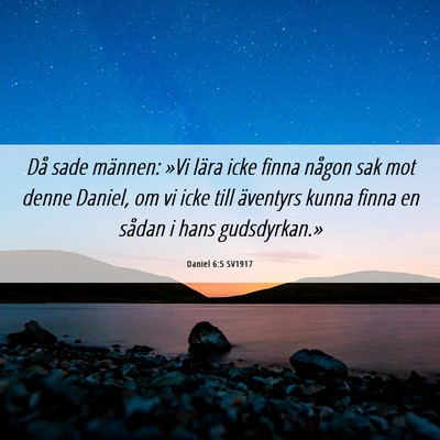 Picture 06 - Daniel 6:5 SV1917 - Då sade männen: »Vi lära icke finna någon - Bible Verse Picture