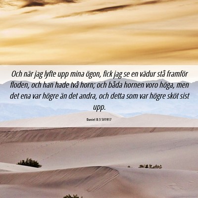 Picture 06 - Daniel 8:3 SV1917 - Och när jag lyfte upp mina ögon, fick jag se en - Bible Verse Picture