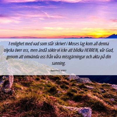Picture 06 - Daniel 9:13 SV1917 - I enlighet med vad som står skrivet i Moses lag - Bible Verse Picture