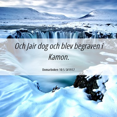 Picture 06 - Domarboken 10:5 SV1917 - Och Jair dog och blev begraven i - Bible Verse Picture