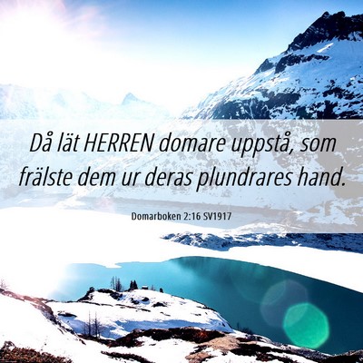Picture 06 - Domarboken 2:16 SV1917 - Då lät HERREN domare uppstå, som frälste dem - Bible Verse Picture