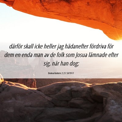 Picture 06 - Domarboken 2:21 SV1917 - därför skall icke heller jag hädanefter - Bible Verse Picture