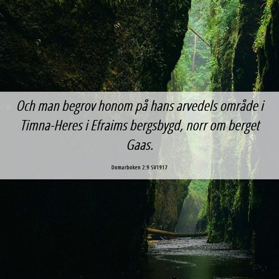 Picture 06 - Domarboken 2:9 SV1917 - Och man begrov honom på hans arvedels område i - Bible Verse Picture